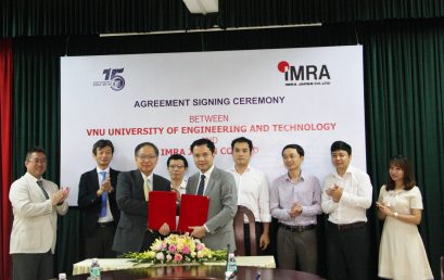 The signing ceremony between VNU-UET and IMRA Japan (Phrase II)