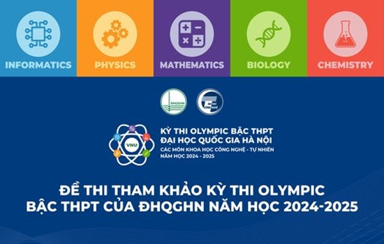 Đề thi tham khảo kỳ thi Olympic bậc THPT của ĐHQGHN năm học 2024-2025